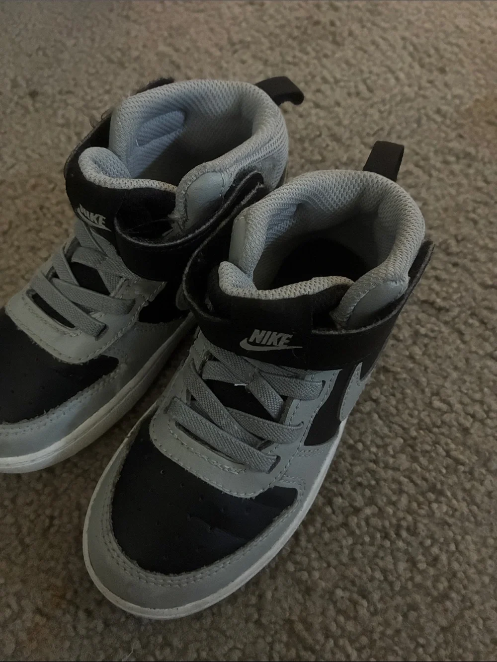 Nike Kids' High-Top Sneakers - Black & Gray